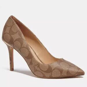 Brand New Authentic Coach Pumps in Signature Print